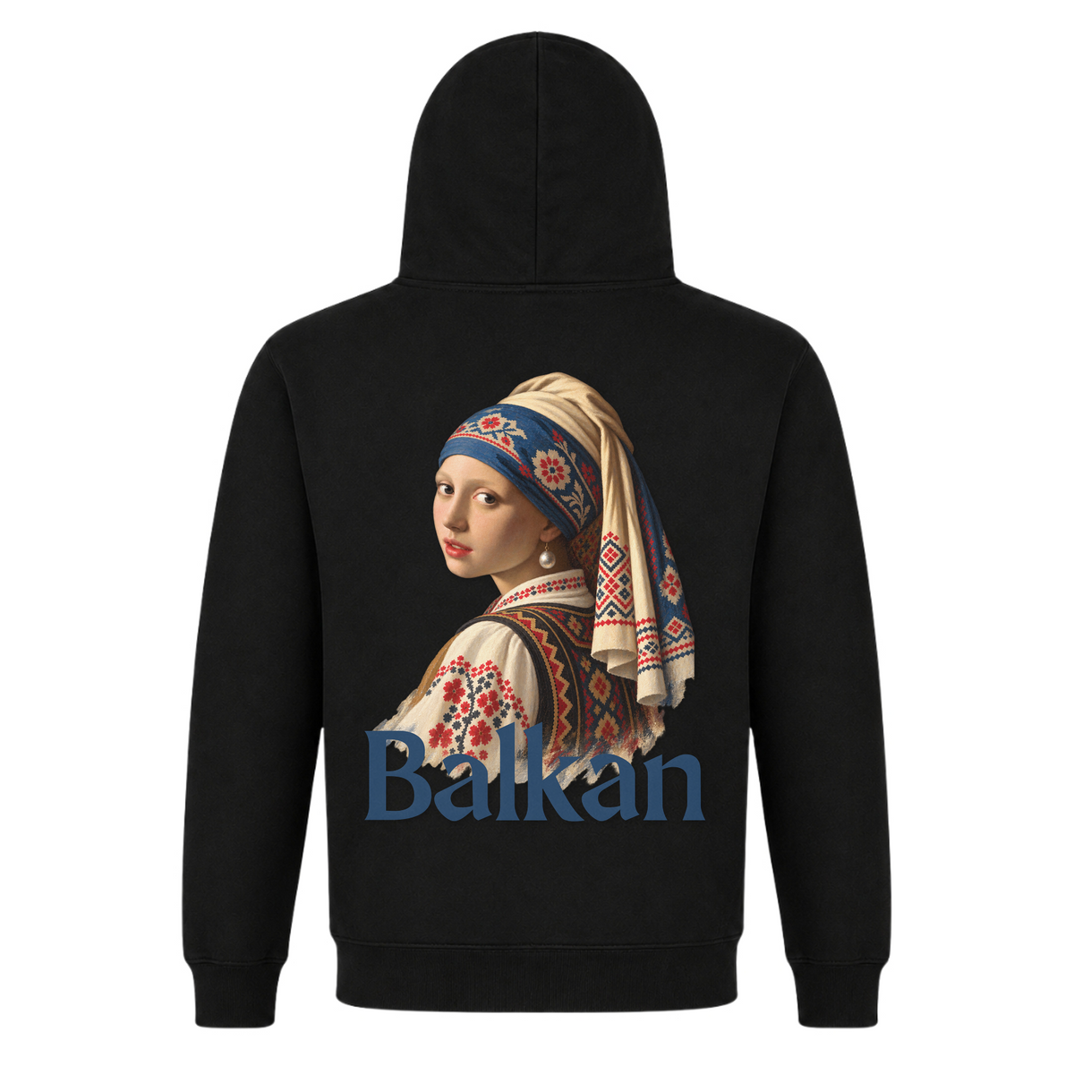 Balkan Girl (Classic Hoodie) - Black - Rueckseite