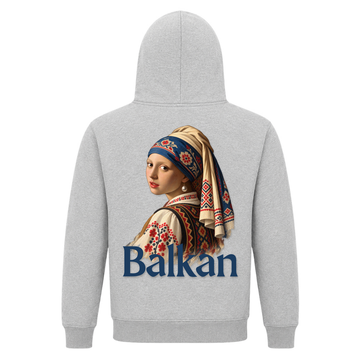 Balkan Girl (Classic Hoodie) - Grey Melange - Rueckseite