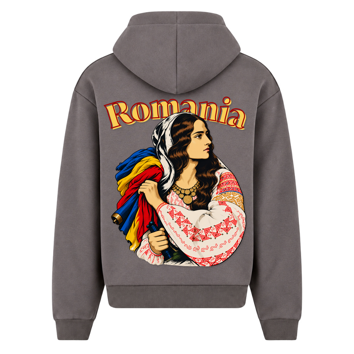 Romania Patriot (Oversized Zip Hoodie) - Magnet - Rueckseite