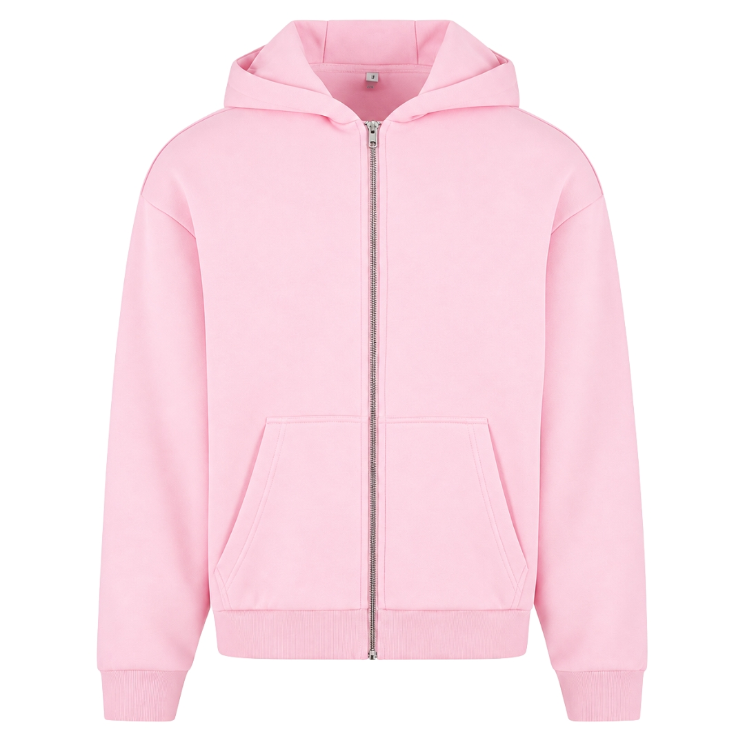 Romania Patriot (Oversized Zip Hoodie) - Soft Pink