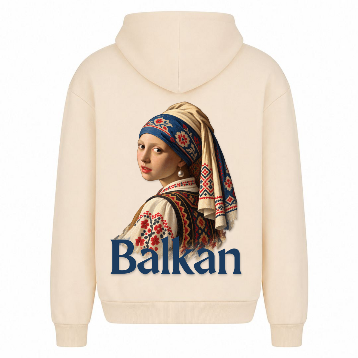 Balkan Girl (Oversized Hoodie) - White Sand - Rueckseite