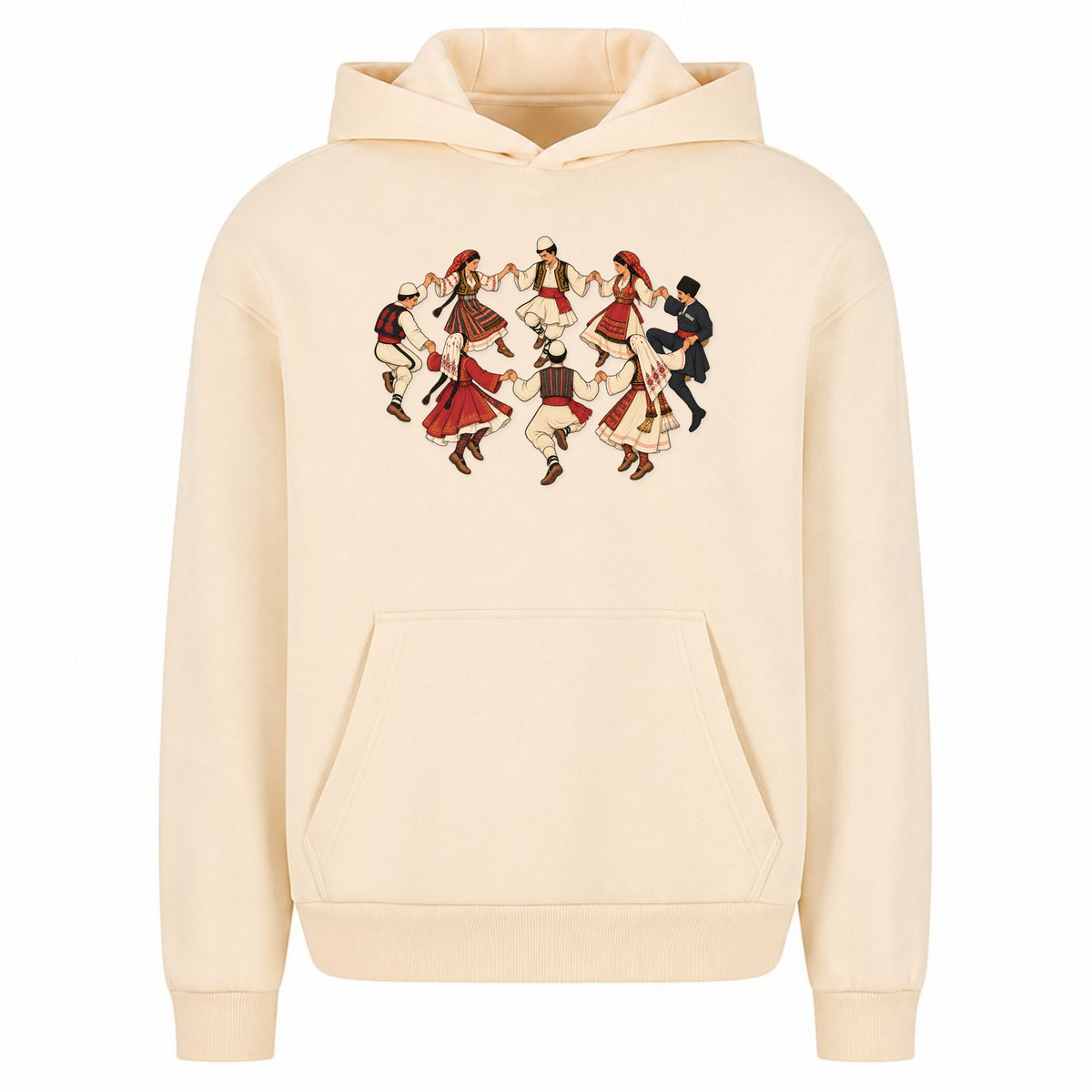 Balkan Folklore (Oversized Hoodie) - White Sand