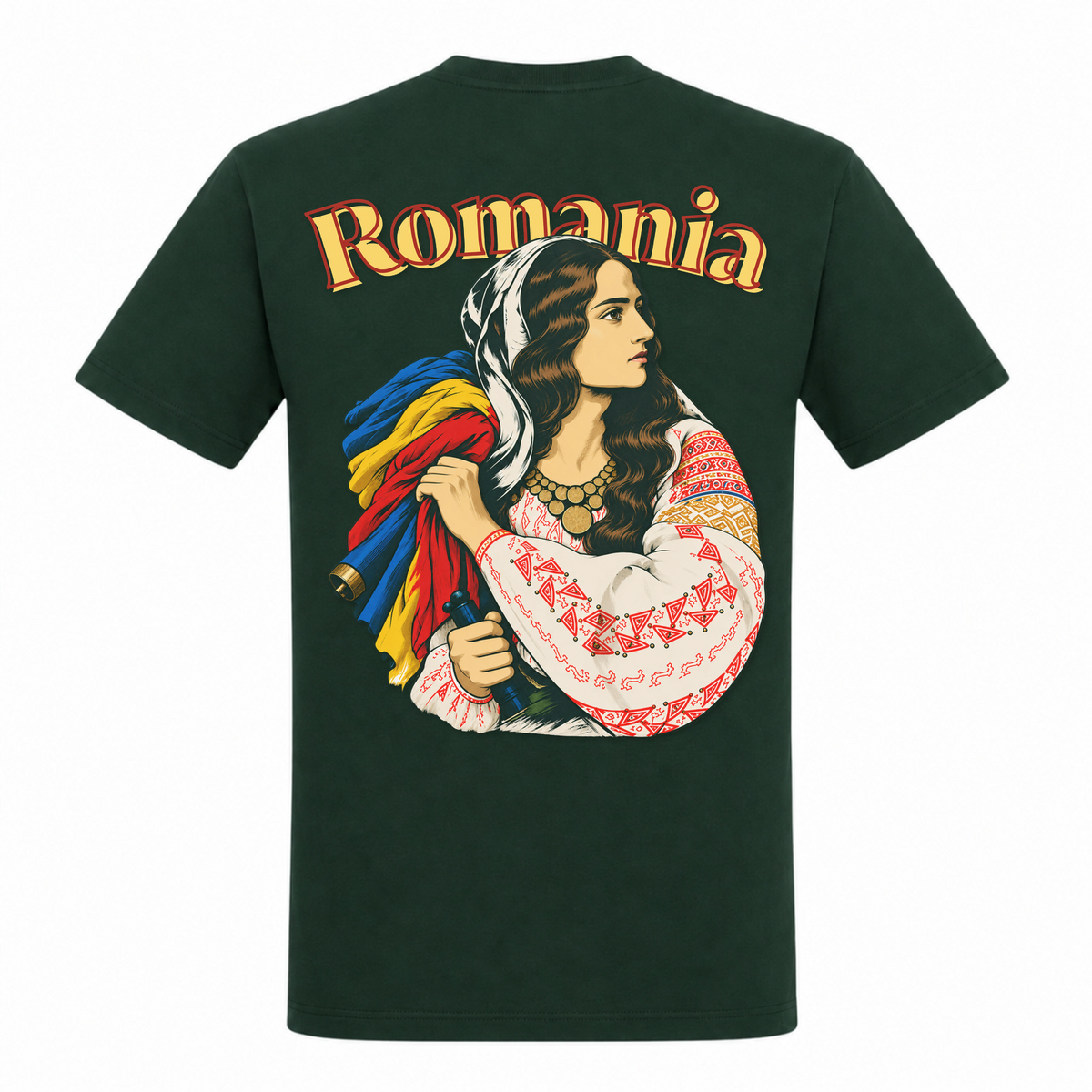 Romania Patriot (Classic T-Shirt) - Bottle Green - Rueckseite