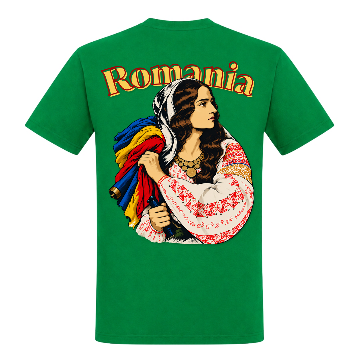 Romania Patriot (Classic T-Shirt) - Kelly Green - Rueckseite