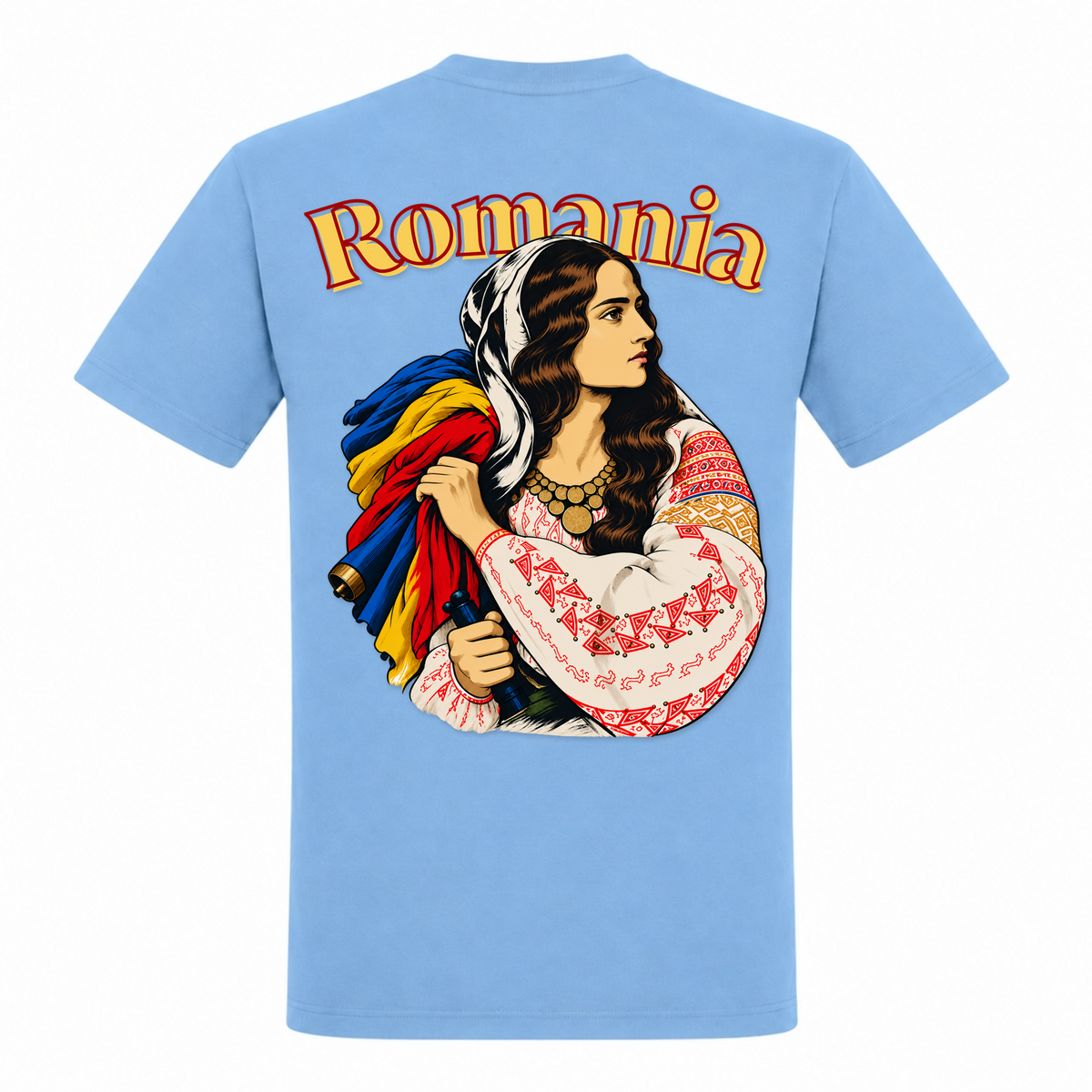 Romania Patriot (Classic T-Shirt) - Sky Blue - Rueckseite
