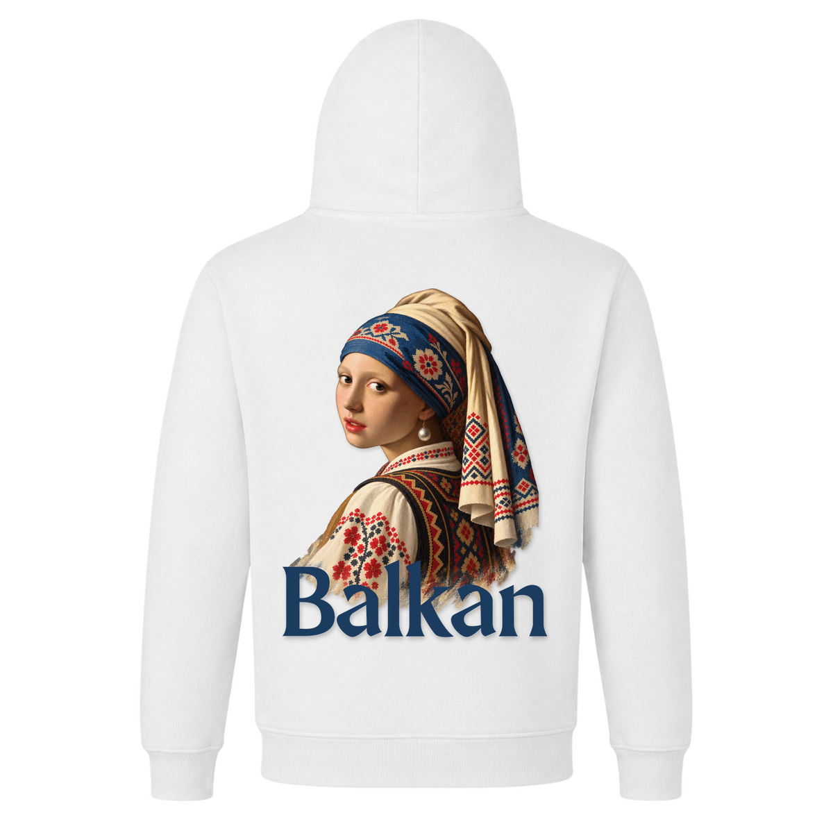Balkan Girl (Classic Hoodie) - White - Rueckseite