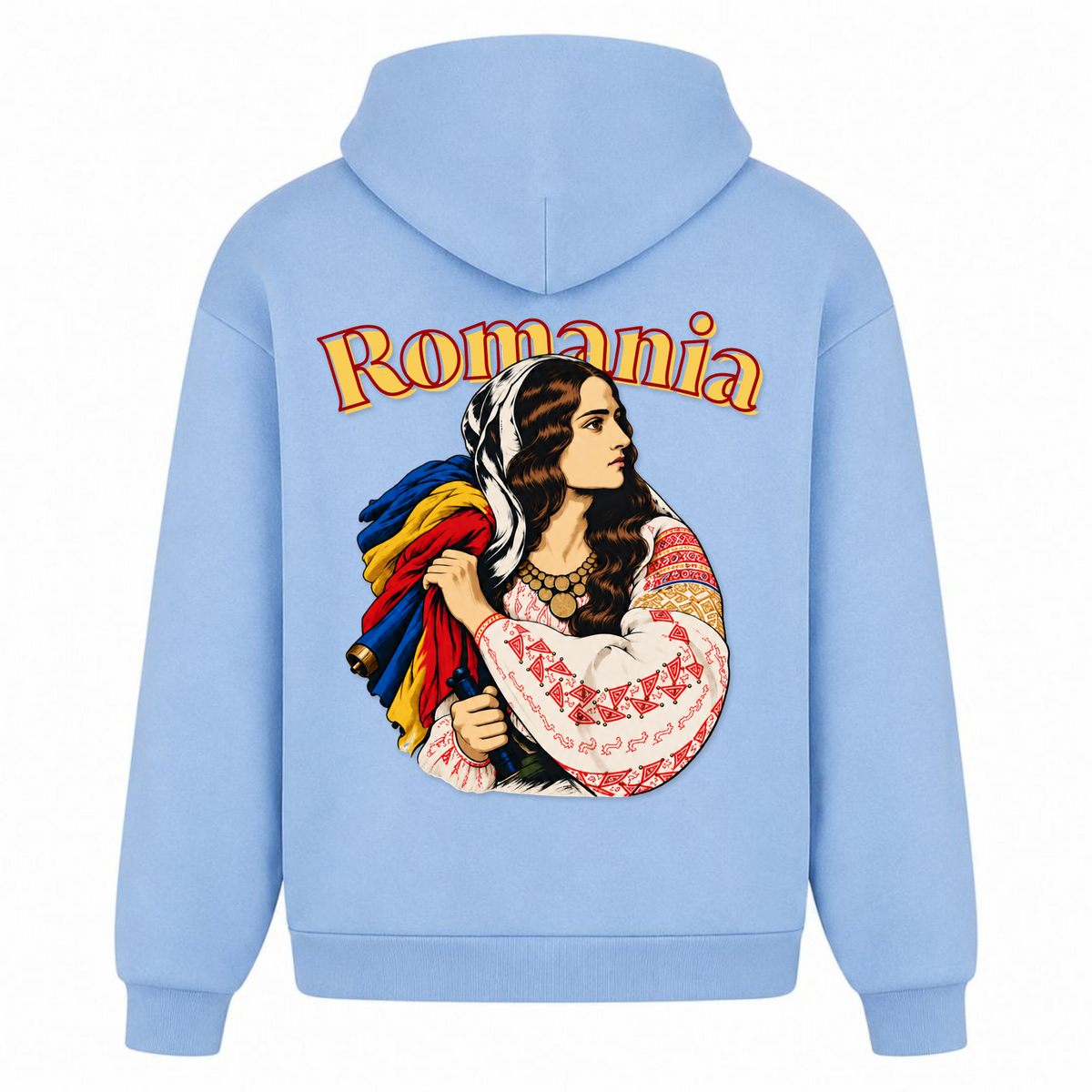 Romania Patriot (Oversized hoodie) - powder blue - Rueckseite