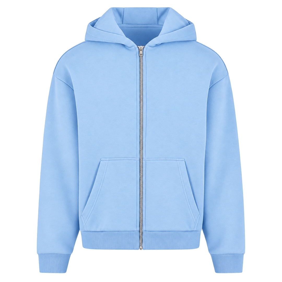 Romania Patriot (Oversized Zip Hoodie) - Powder Blue