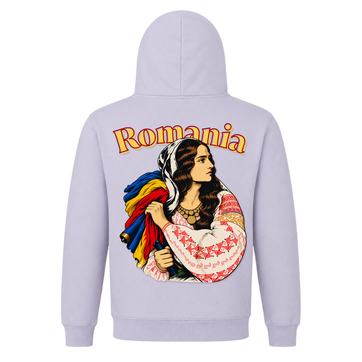 Romania Patriot (Classic Hoodie) - Lilac - Rueckseite