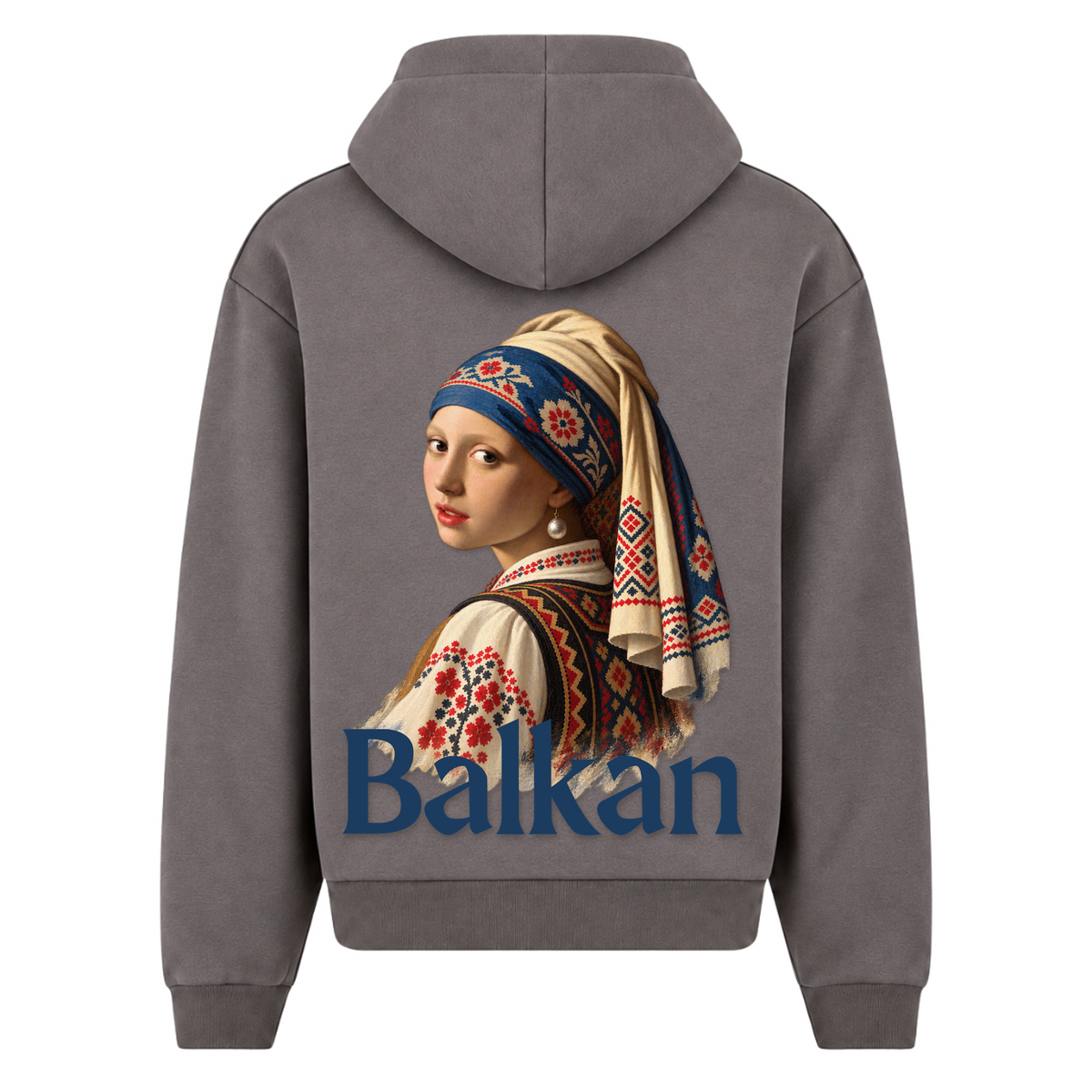 Balkan Girl (Oversized Zipper Hoodie) - Magnet - Rueckseite