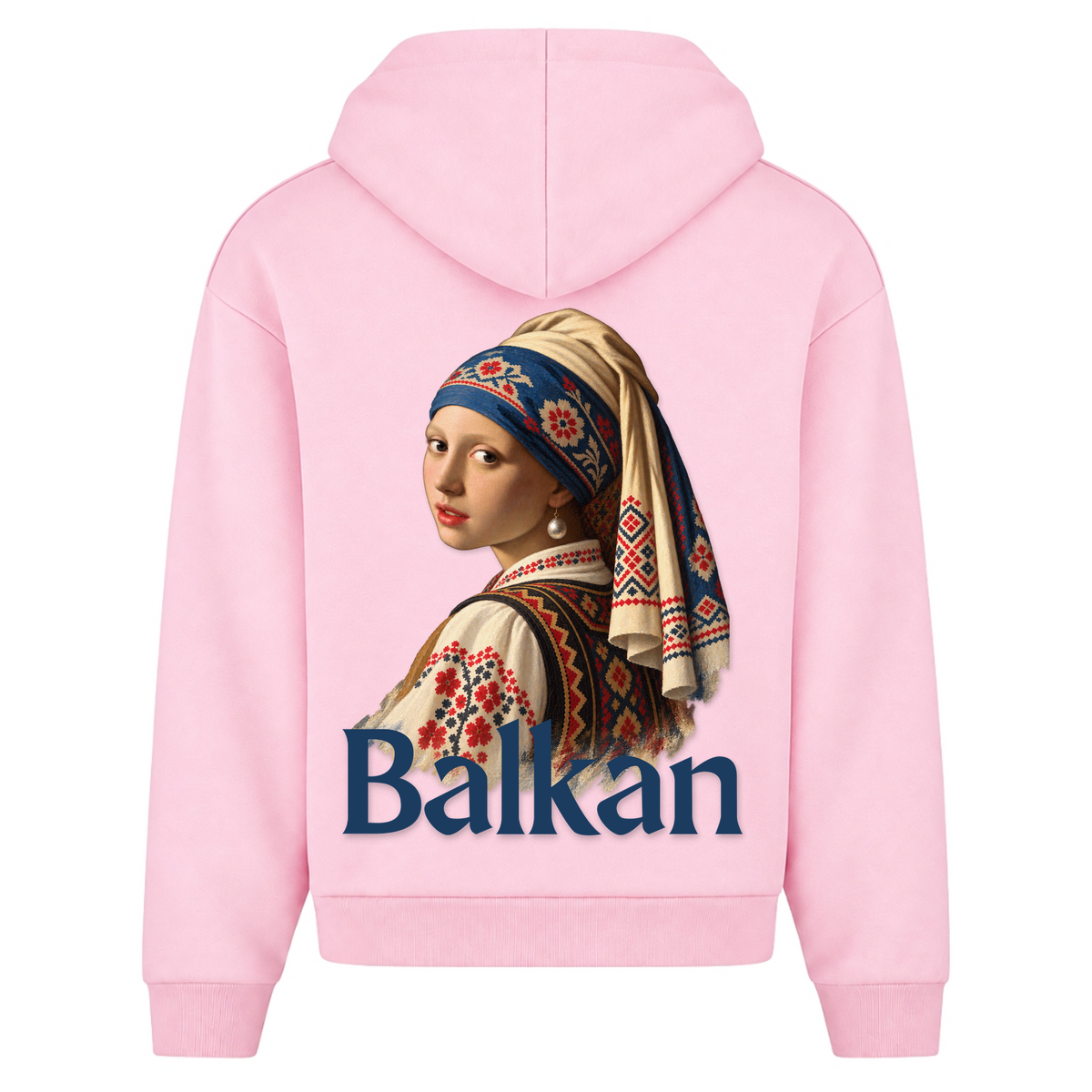 Balkan Girl (Oversized Zipper Hoodie) - Soft Pink - Rueckseite