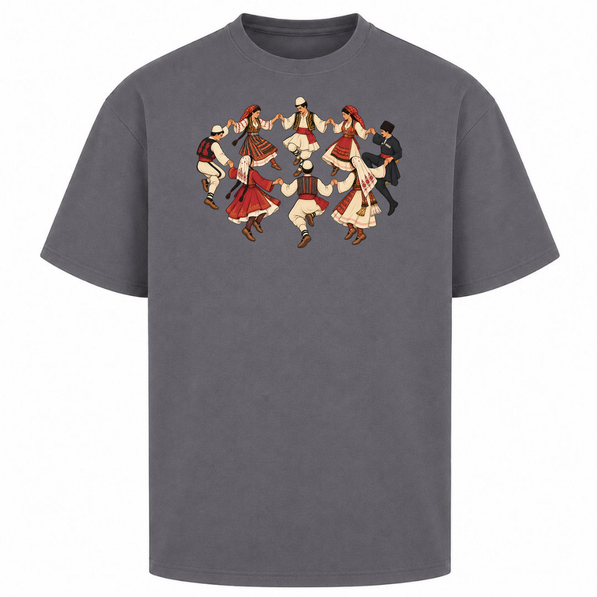 Balkan Folklore (Oversized T-Shirt) - dark grey 