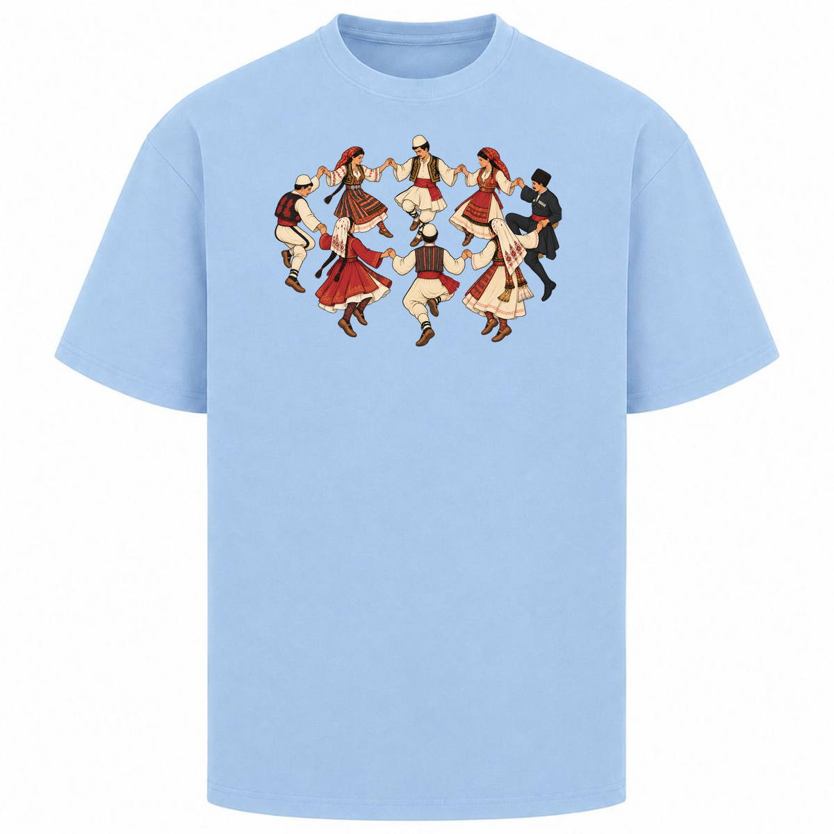 Balkan Folklore (Oversized T-Shirt) - powder blue