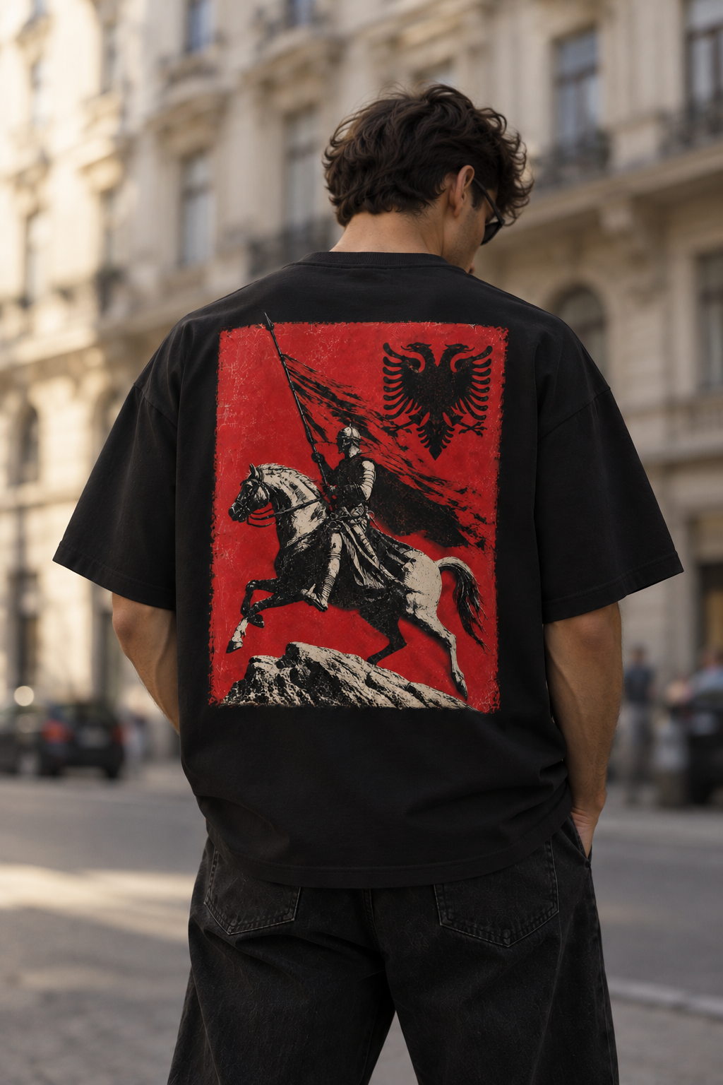 Albanischer Reiter (Oversized T-Shirt)