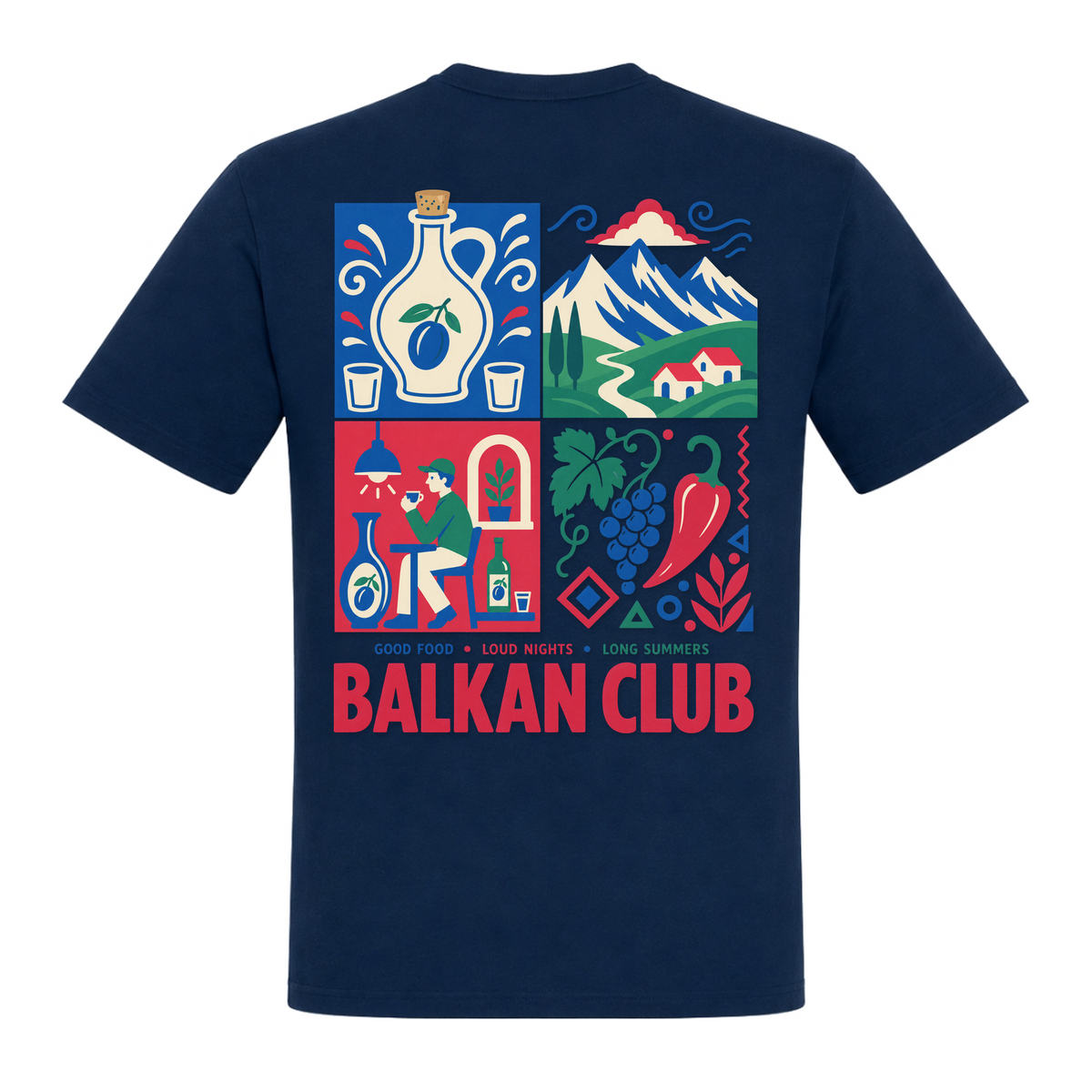 Balkan Club (Classic T-Shirt) - French Navy - Rueckseite