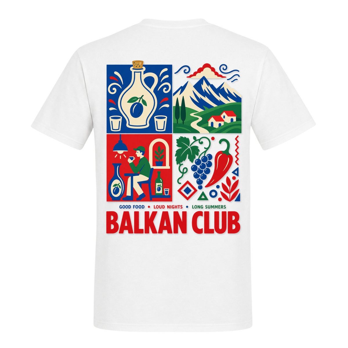 Balkan Club (Classic T-Shirt) - White - Rueckseite