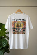 Albanien Shirt Bügel Pflanze Weiß