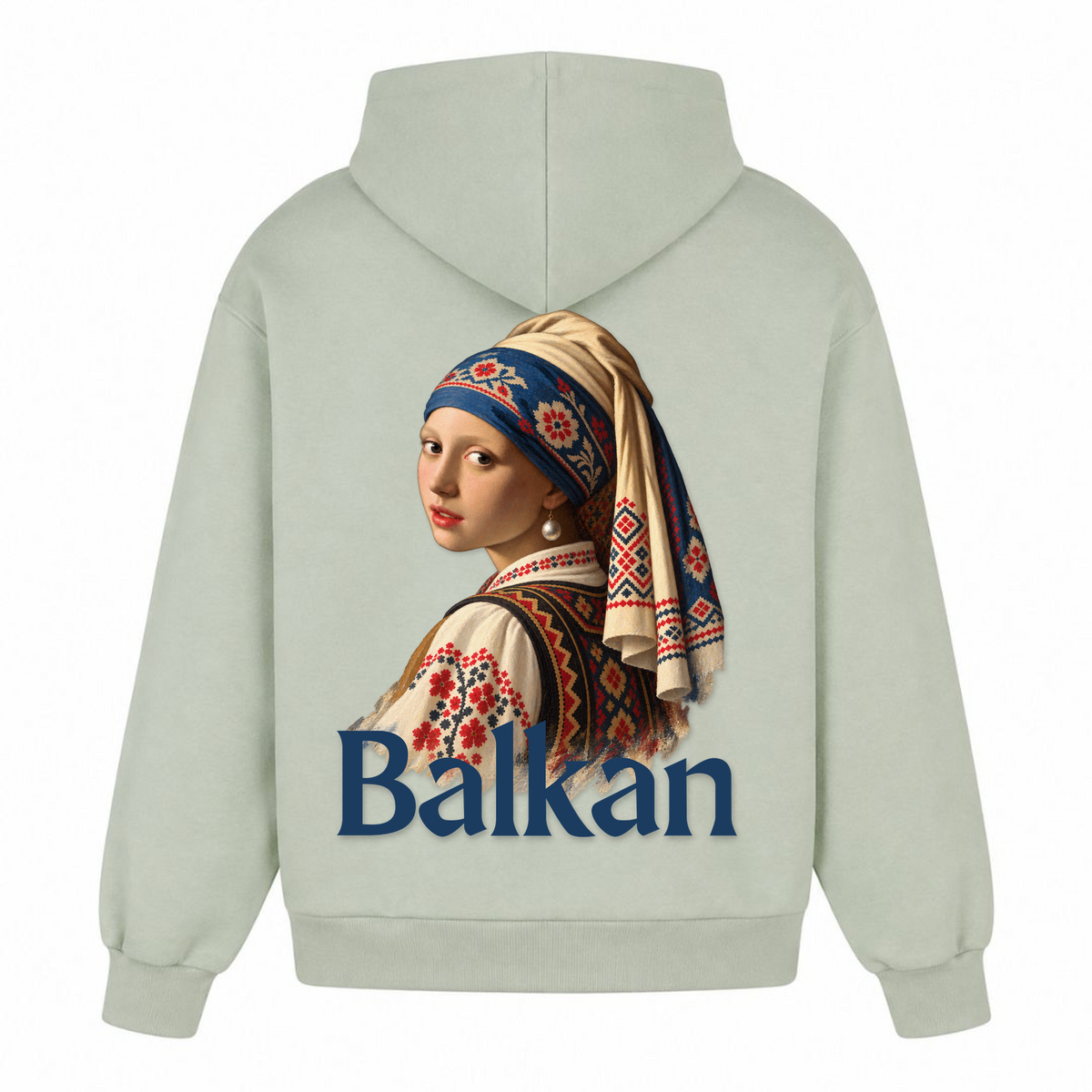 Balkan Girl (Oversized Hoodie) - light asphalt - Rueckseite