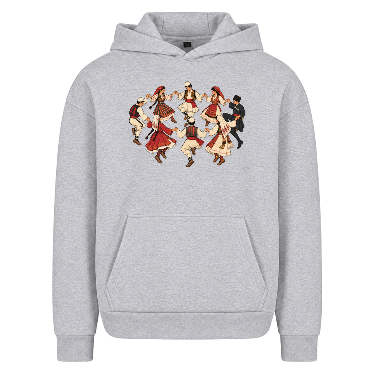 Balkan Folklore (Oversized Hoodie) - Heather Grey