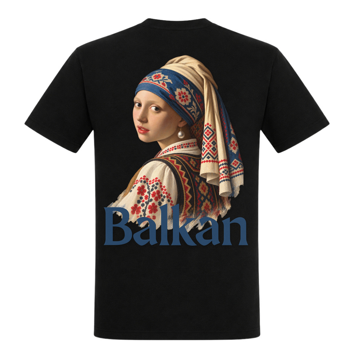 Balkan Girl (Classic T-Shirt) - Deep Black - Rueckseite