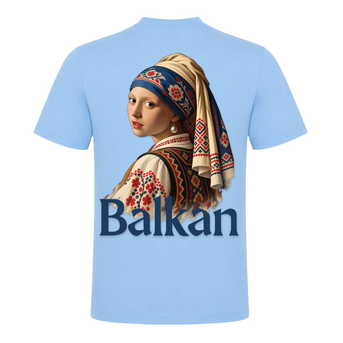 Balkan Girl (Classic T-Shirt) - Sky Blue - Rueckseite