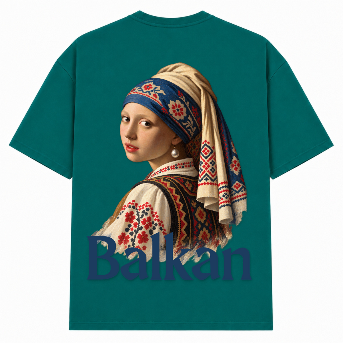 Balkan Girl (Oversized T-Shirt) - Green - Rueckseite