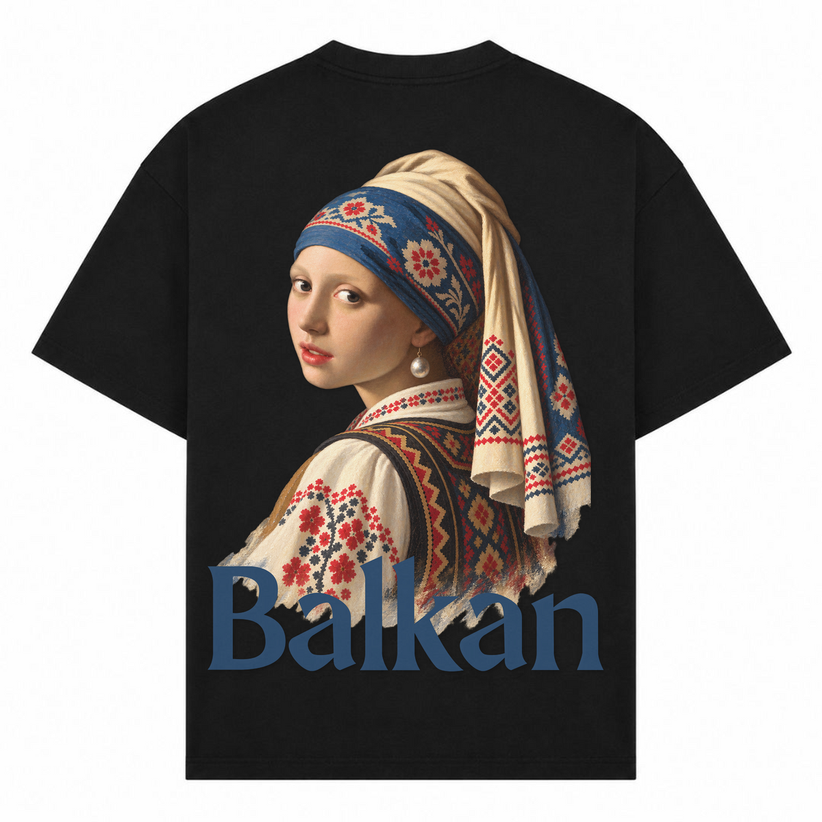 Balkan Girl (Oversized T-Shirt) - Schwarz - Rueckseite
