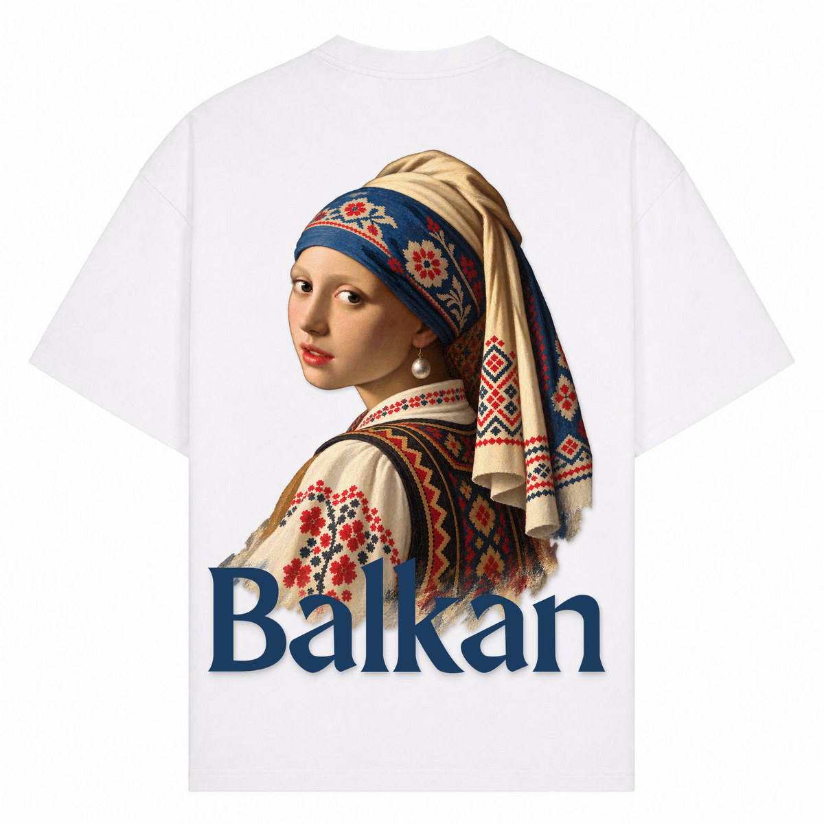 Balkan Girl (Oversized T-Shirt) - Weiß - Rueckseite
