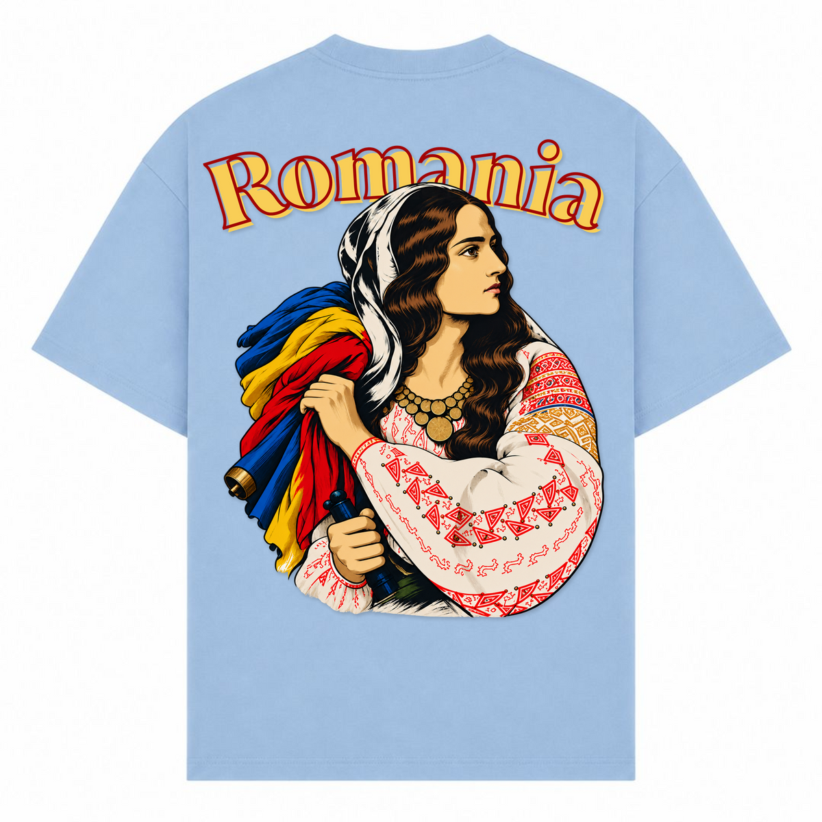 Romania Patriot (Oversized T-Shirt) - powder blue - Rueckseite